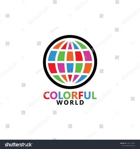 Colorful World Logo Template Design Vector Stock Vector (Royalty Free) 1455116381 | Shutterstock