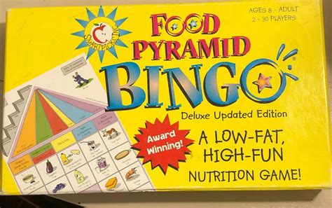 Food Pyramid BINGO Game Nutrition education game Age 8+ Deluxe Updated ...