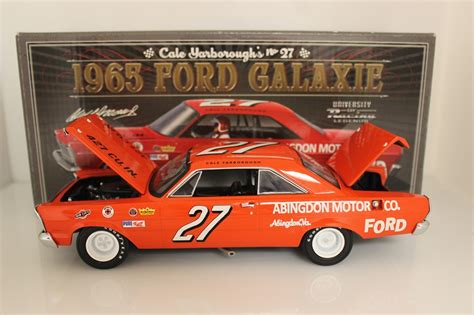 Cale Yarborough Autographed Abingdon Motor Co. #27 1965 Ford Galaxie 1:24 University of Racing ...