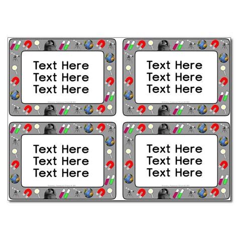 Science Themed Pupil / Work Book Labels | Book labels, Workbook ...