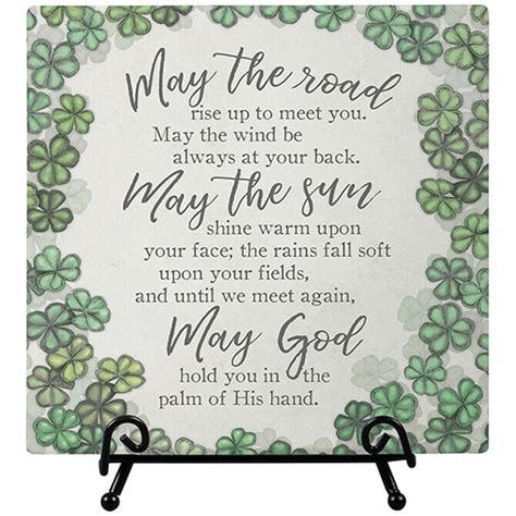 May The Road Rise Up IRISH BLESSING Ceramic Plaque with Easel, 6" x 6 ...