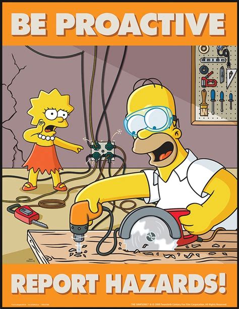 Be Proactive Report Hazards The Simpsons™ Safety Posters PST554