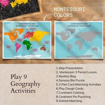 Label Continents and Oceans Blank Map Activity, 7 Continents Kindergarten PreK