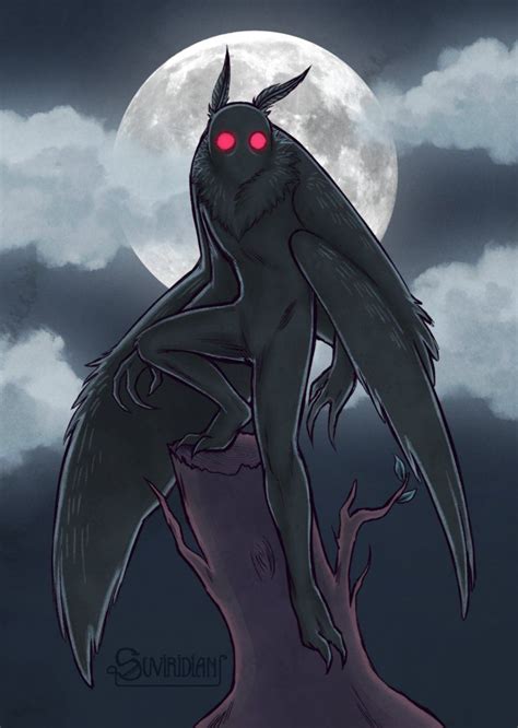 The Mothman. | Mothman, Cryptids creatures, Creature art