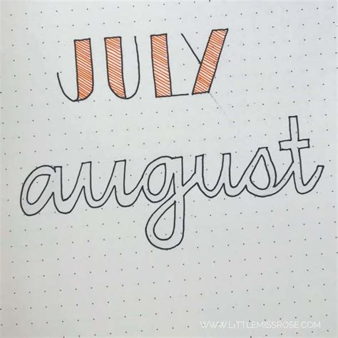 11 Simple Hand-Lettered Fonts For Your Bullet Journal | Little Miss Rose