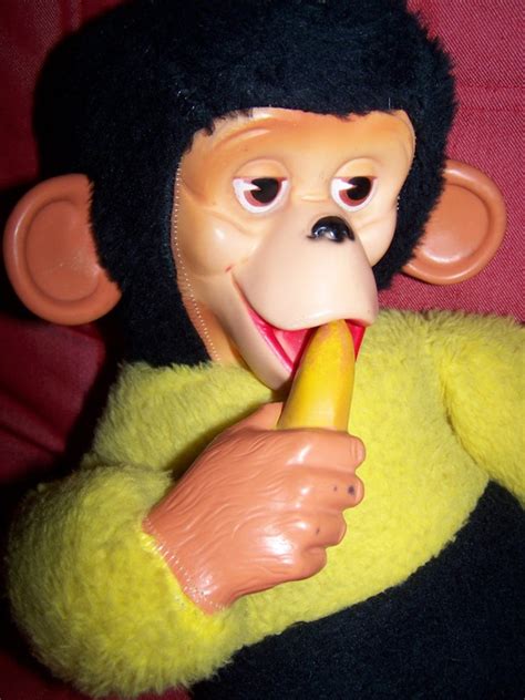 Monkey with banana stuffed animal 20 inch