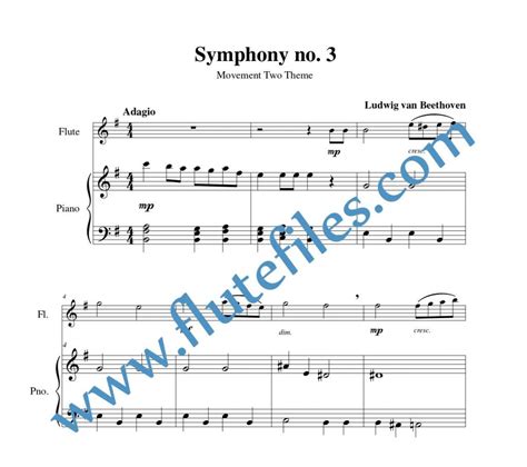 Beethoven - Symphony no. 3 Theme - Flute Solo - Flute Files Publishing