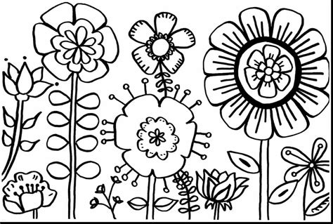 Spring Flowers Clipart Black And White | Free download on ClipArtMag