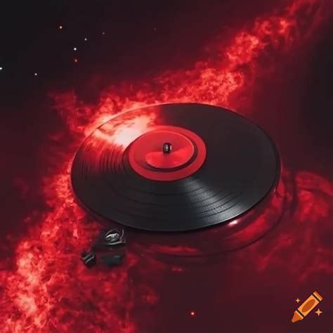 Technics turntables with a red space explosion on Craiyon