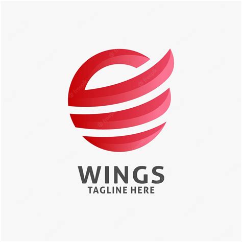 Premium Vector | Abstract wing logo design in circle shape