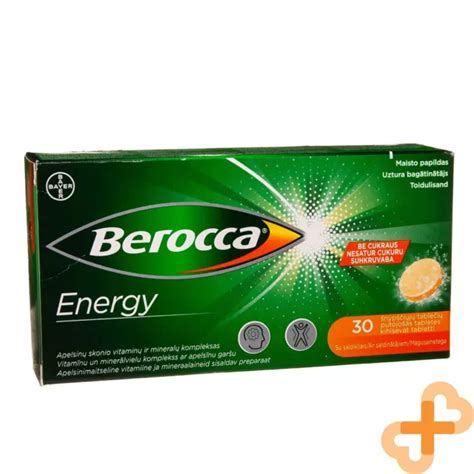 BEROCCA ENERGY 30 Effervescent Tablets Immune Nervous System Orange Flavour £19.68 - PicClick UK