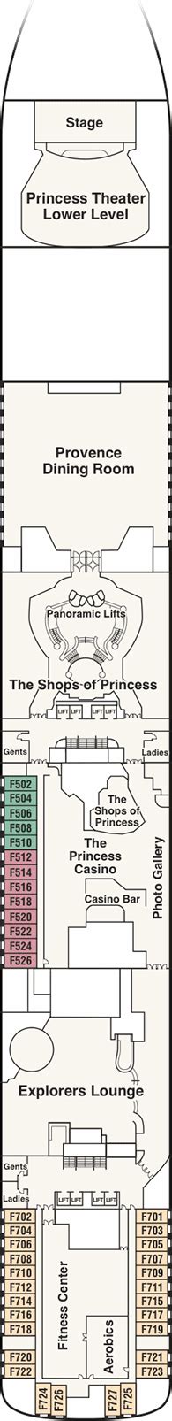 Island Princess Deck plan & cabin plan