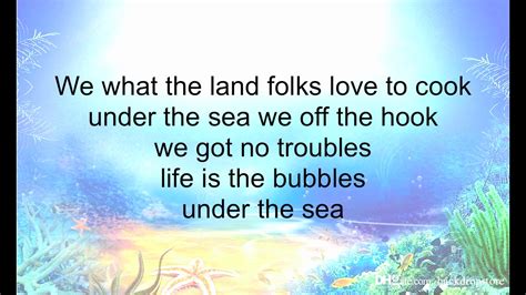 Under the Sea Instrumental Lyrics - YouTube