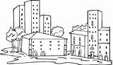 Free Buildings Coloring Pages  Super sketch template