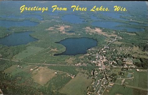 Aerial View Of Three Lakes Wisconsin