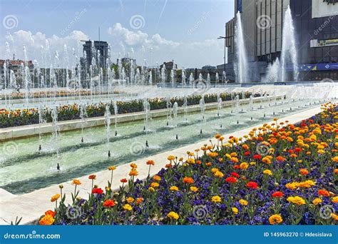 Flower Garden and National Palace of Culture in Sofia, Bulgaria ...