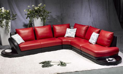 Modern Italian Furniture www.lussofurniture.com | Red leather sofa ...