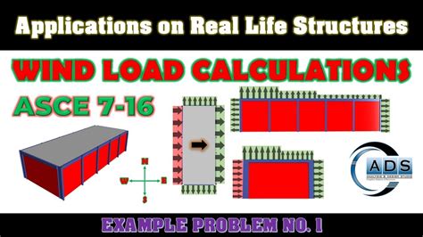 Example Problem 1 for Wind Load Calculations using ASCE 7-16 - YouTube