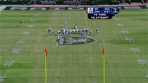 Sebastian Janikowski 76 yard field goal attempt - YouTube