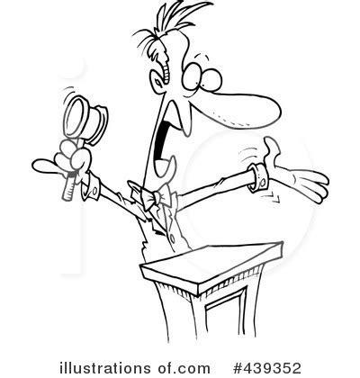 Auctioneer Clipart #439352 - Illustration by toonaday