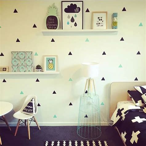 Baby Boy Room Little Triangles Wall Sticker For Kids Room Decorative Stickers Children Bedroom ...