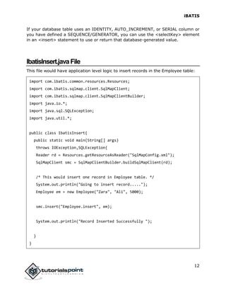 Ibatis tutorial | PDF