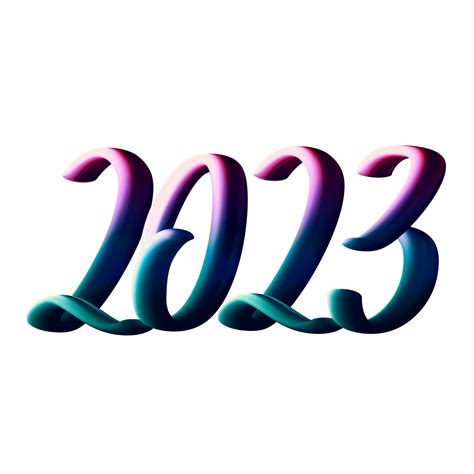 New year Calligraphy text 2023 15741834 PNG