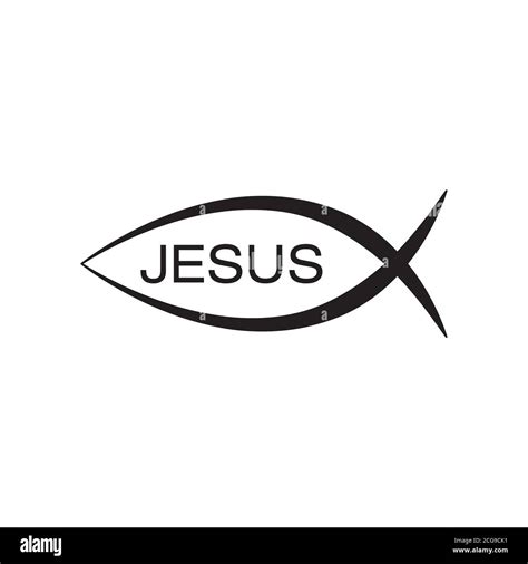 Jesus Fish, Christian Ichthys Fish symbol icon Stock Vector Image & Art ...