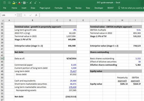 Dcf Model Excel Template