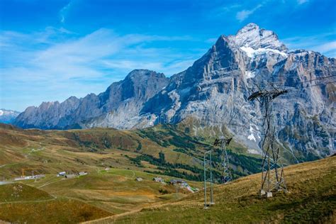 Grindelwald-First Cable Car in Switzerland Stock Photo - Image of lift, landscape: 274303604