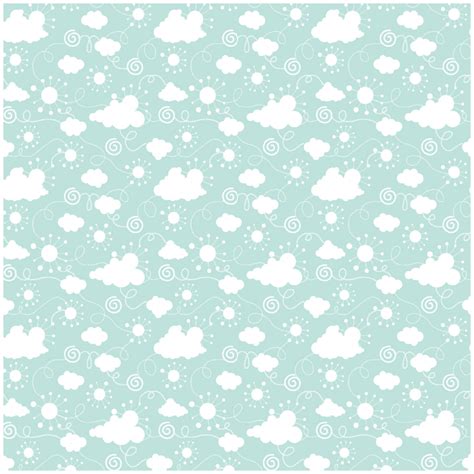 Seamless Cloud Pattern Wallpaper for Kids | 🥇MyCuteStickons