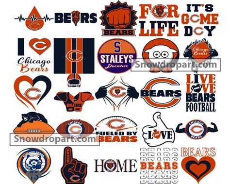 50 Chicago Bears Svg Bundle, Chicago Bears Svg, Chicago Bears Logo Svg ...