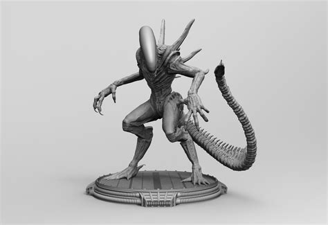 3D file Alien Xenomorph 3D Print On Toxic Chamber Diorama 3D print model 👽・3D printer design to ...