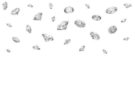 Lots of shiny diamonds falling on. transparent background 24849157 PNG