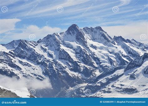 Jungfrau Mountain in Switzerland Stock Image - Image of frozen, switzerland: 52088399