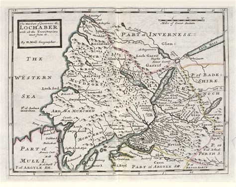 1725. The West Part of Inverness shire was engraved and published in 1725 by Herman Moll (1654 ...