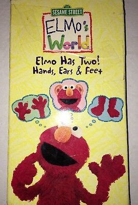 Elmo's World VHS Elmo Has Two Hands Ears & Feet-SESAME STREET-RARE ...