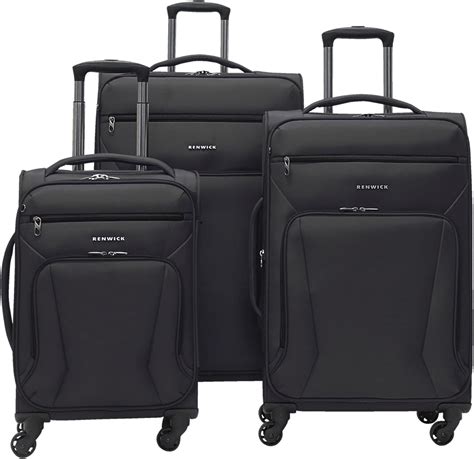 Renwick Lightweight 3 Piece Spinner Carry On and Suitcase Luggage Set ...