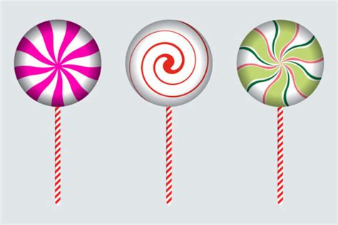 Christmas Round Lollipop Vector Design Graphic by iftikharalam · Creative Fabrica