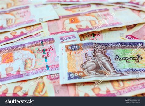 Myanmar Kyat Banknote Myanmar Money Kyat Stock Photo 505366123 ...