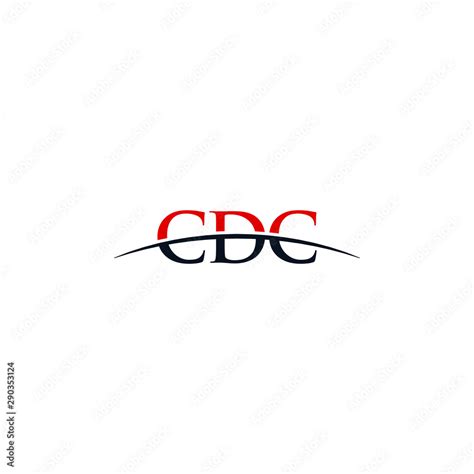 Initial letter CDC, overlapping movement swoosh horizon logo company ...