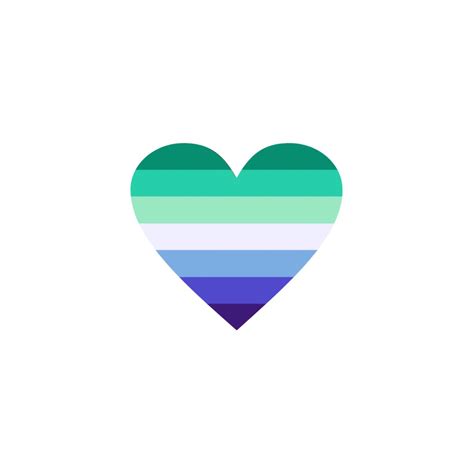 Heart with Gay and Vincian Flag Colors