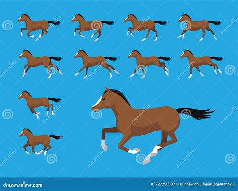 Animation Sequence Arabian Horse Running Cartoon Vector Illustration Stock Vector - Illustration ...