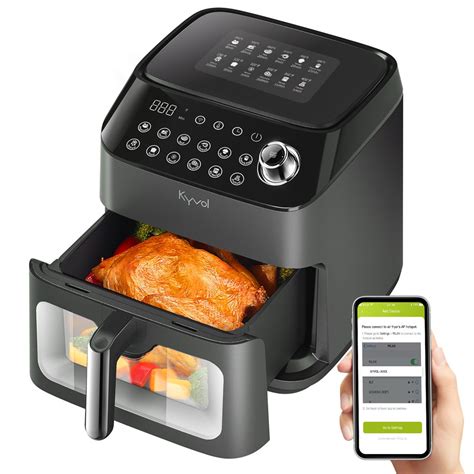 Kyvol Smart WiFi Air Fryer, F6W Airfryer, 6 Quart, 12 Presets Recipe ...