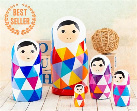 Kids wooden nesting dolls Nesting dolls Handmade wooden toys | Etsy