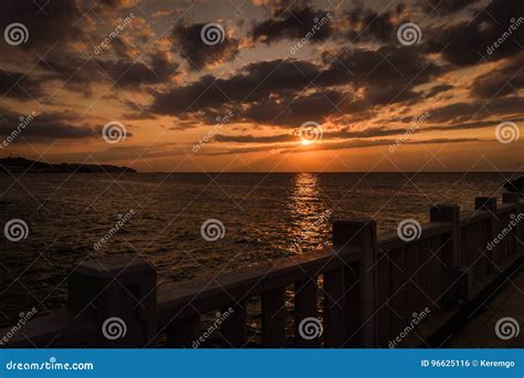 Soothing Sunset with Majestic Clouds Stock Photo - Image of peace ...