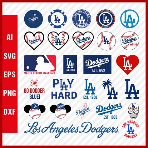 Los Angeles Dodgers SVG Cut Files, Dodgers Logo SVG, Clipart - Inspire Uplift