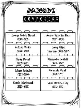 BAROQUE MUSIC - UNIT ACTIVTIES BOOKLET | Teaching music, Music theory worksheets, Music appreciation