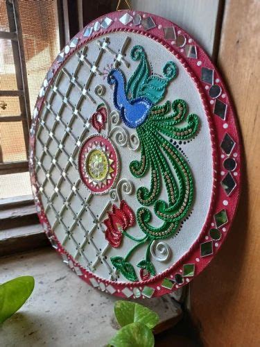 Acrylic Multicolor Lippan Art Peacock at Rs 1050 in Modinagar | ID ...