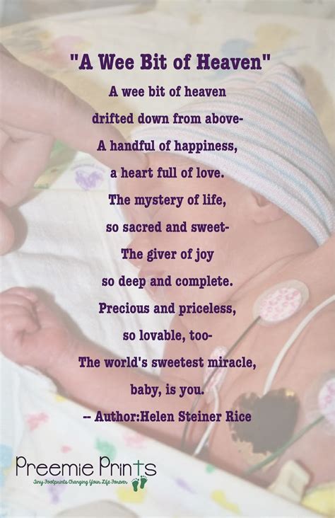 Preemie Prints Information Blog: Dear NICU Nurse & A Beautiful Baby Poem!